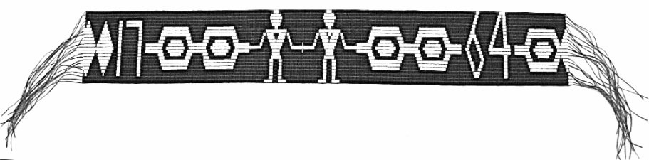 Figure 1 : A replica wampum belt, of the kind exchanged by native tribes to record a treaty or agreement.