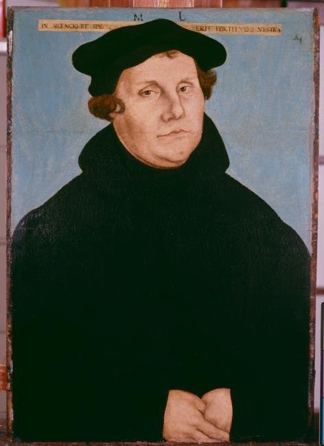 Figure 6 : Martin Luther, painted by the workshop of Lucas Cranach the Elder, c. 1530.