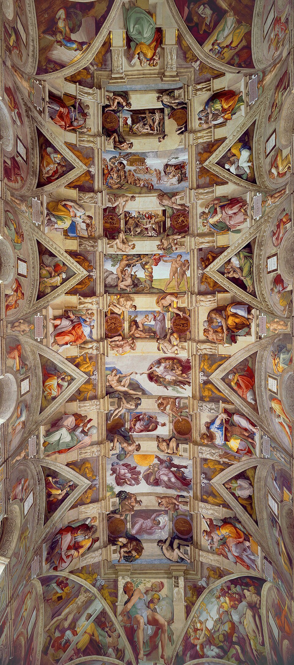 Figure 2 : The ceiling of the Sistine Chapel in Rome, painted by Michelangelo (1508-1512).