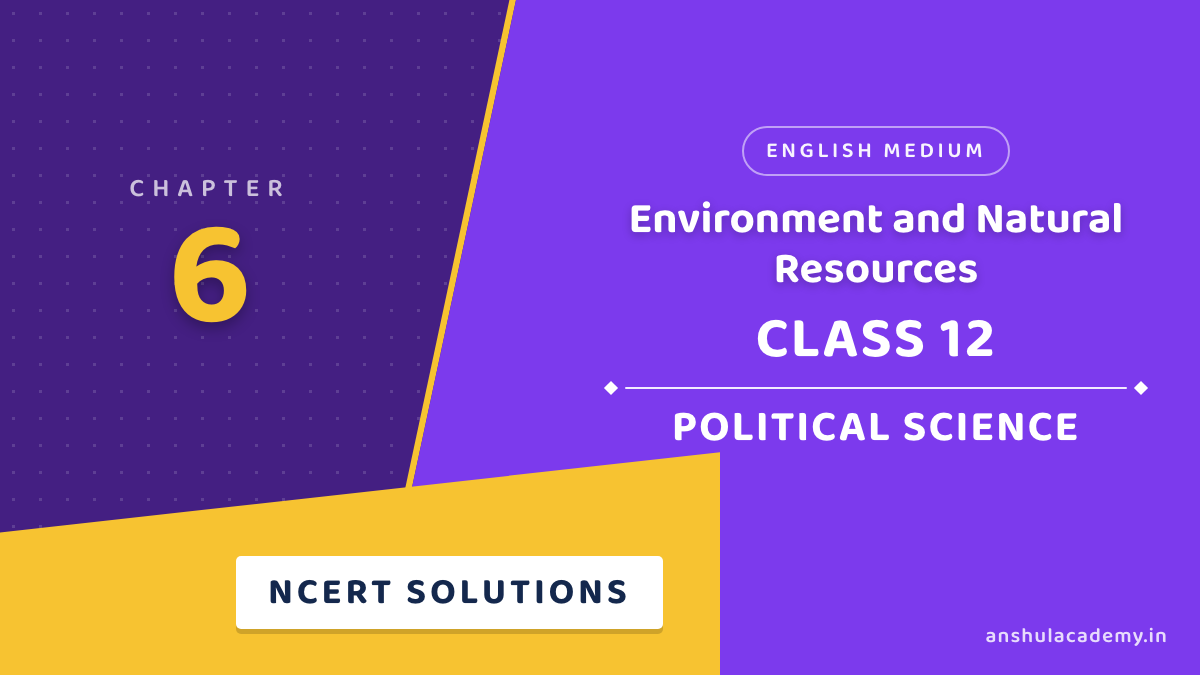 Class 12 Political Science Chapter 6 Environment and Natural Resources NCERT Solutions